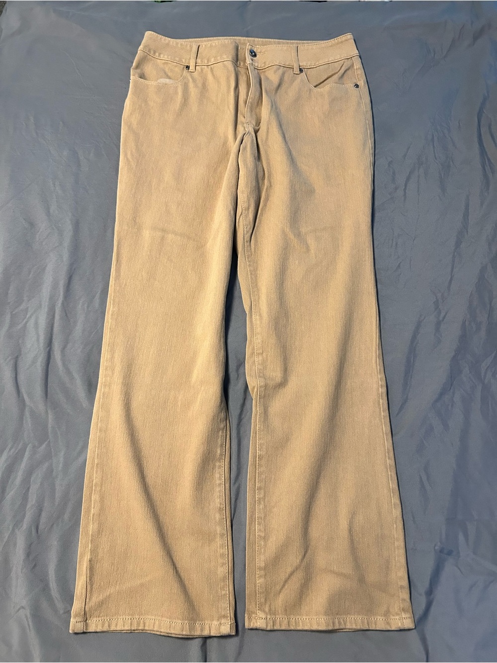 Woman Within Tan Straight Leg Trousers size 14